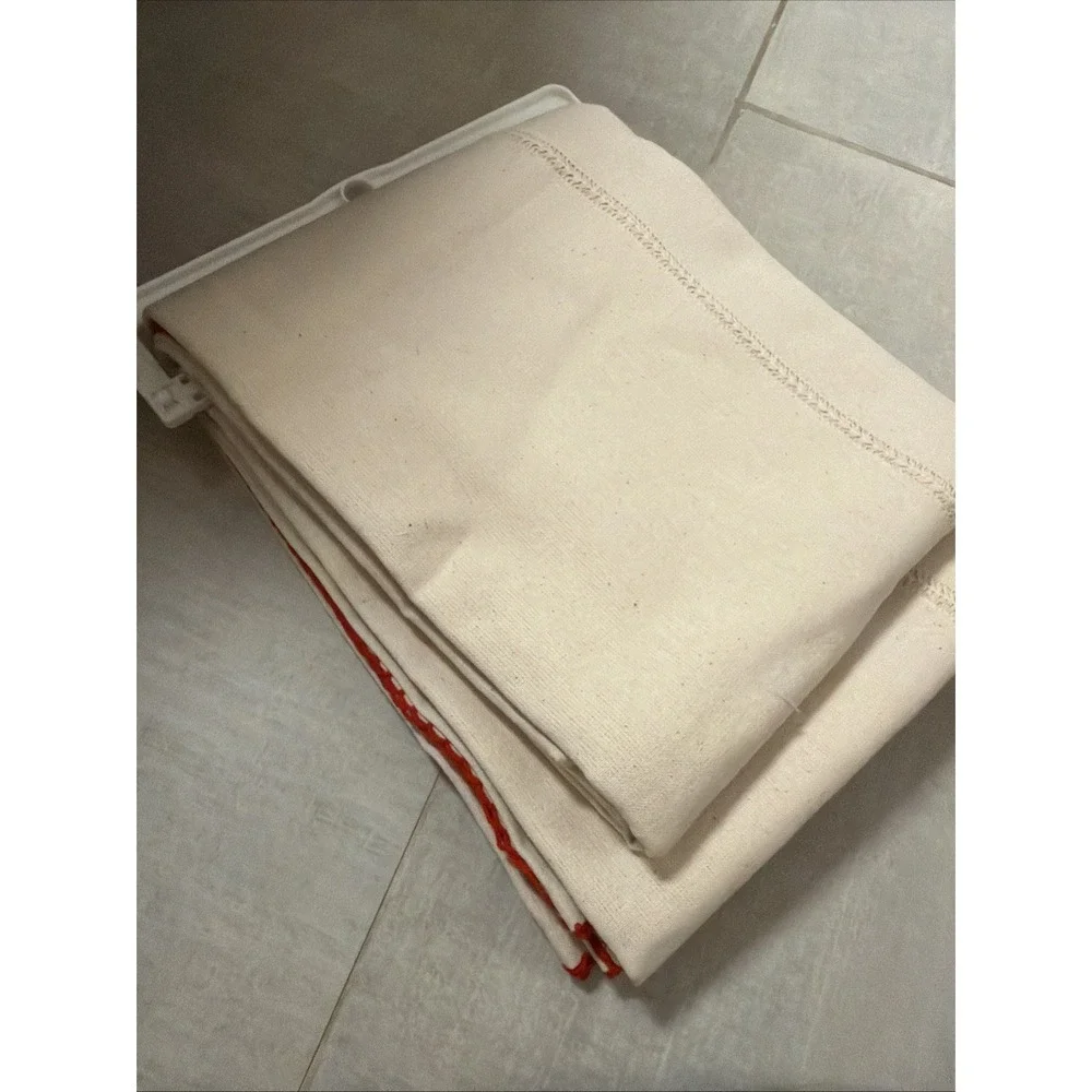New Hearth & Hand With Magnolia Holiday Rectangle Tablecloth Beige Red  60x84